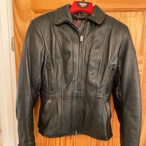First Gear Womens Leather  Motorcycle Jacket